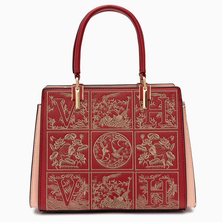 Rome Embroidery Medium Tote Bag