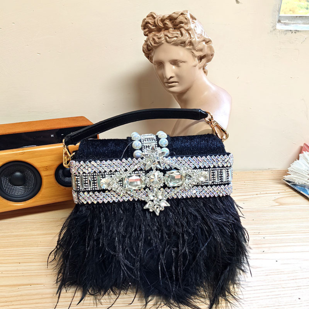 Lagos Feather Handbag