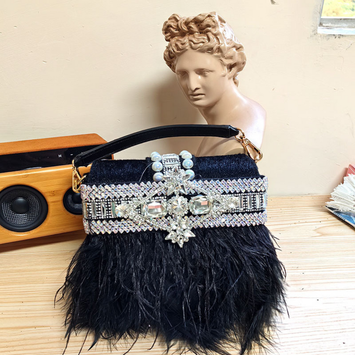 Lagos Feather Handbag