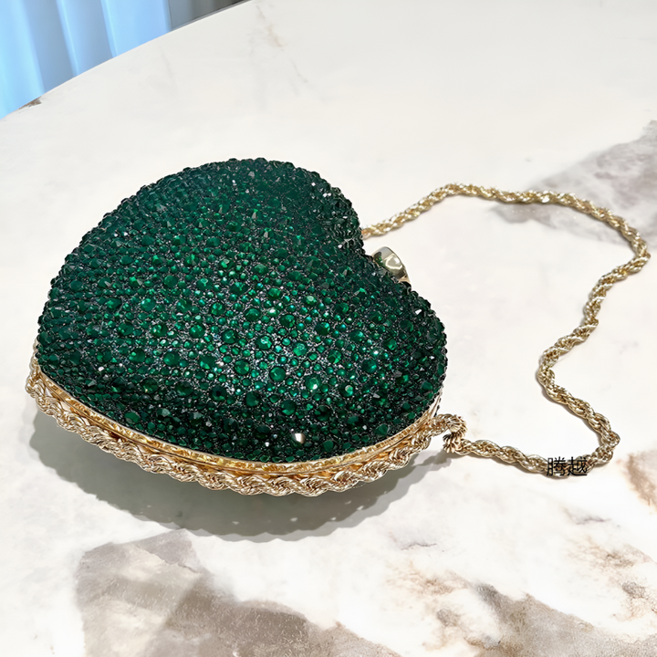 Venice Crystal Heart Crossbody Bag