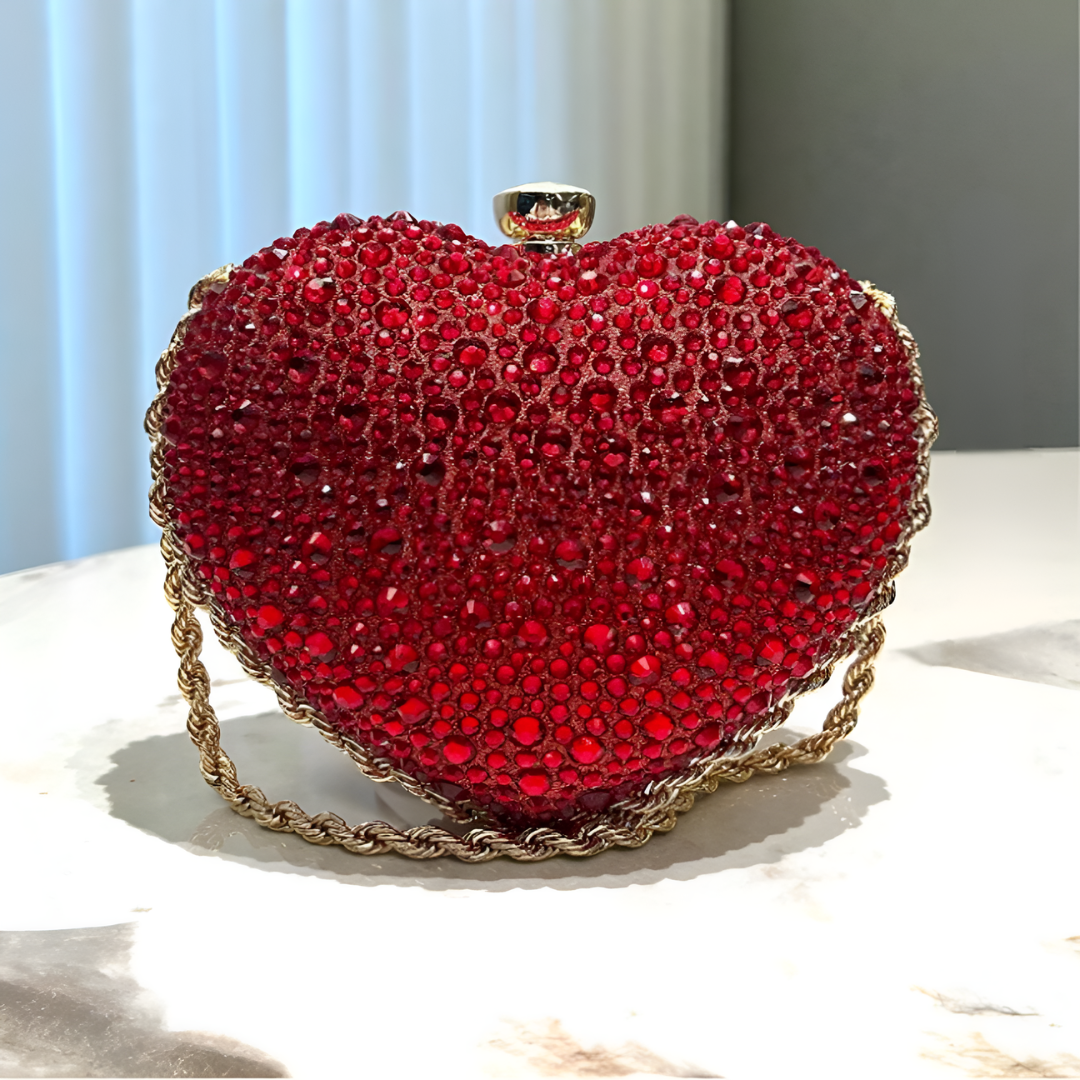 Venice Crystal Heart Crossbody Bag