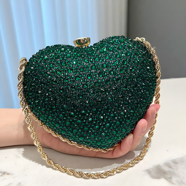 Venice Crystal Heart Crossbody Bag