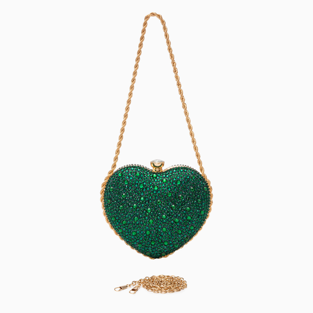 Venice Crystal Heart Crossbody Bag