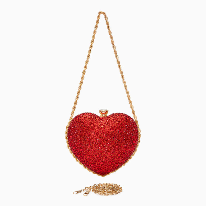 Venice Crystal Heart Crossbody Bag
