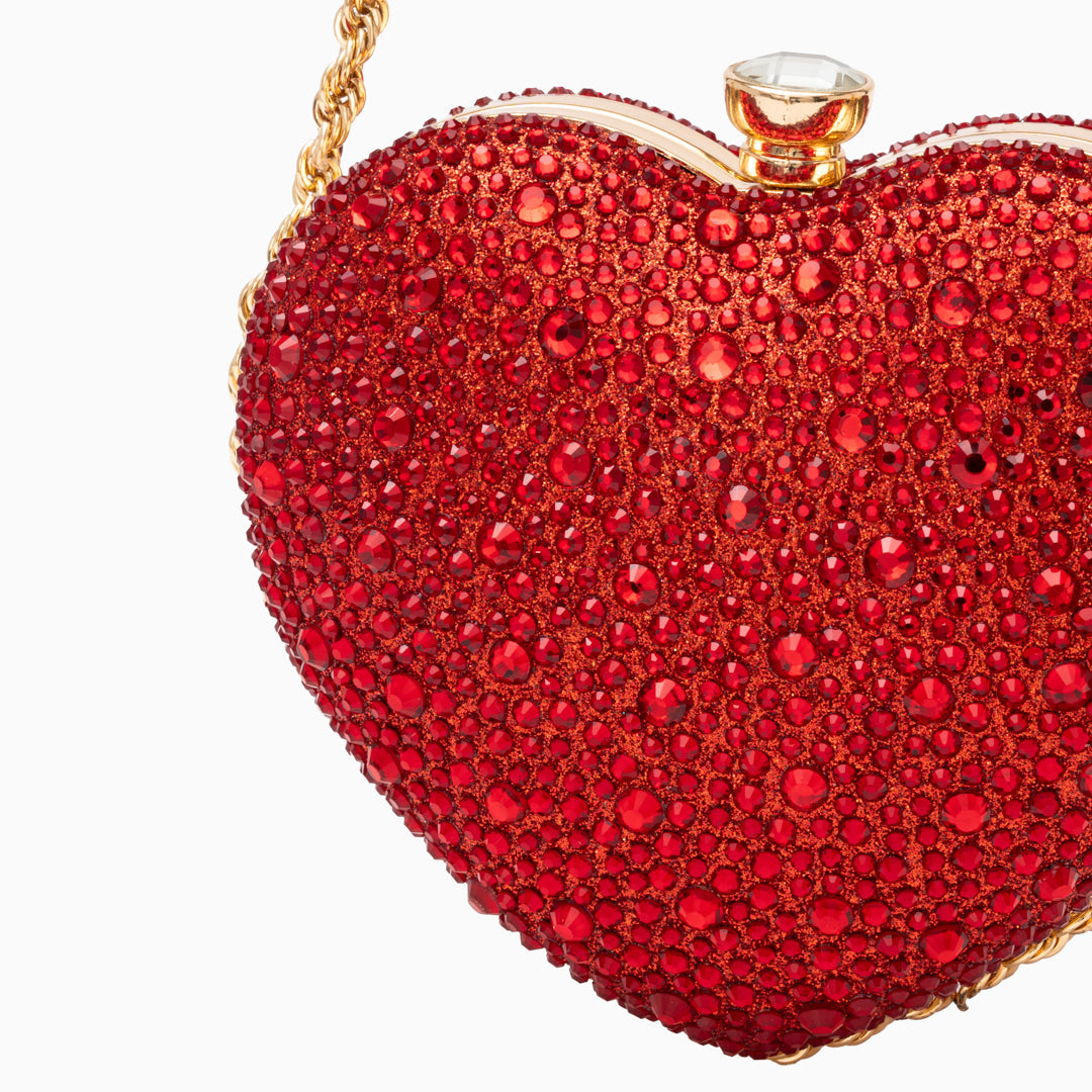 Venice Crystal Heart Crossbody Bag