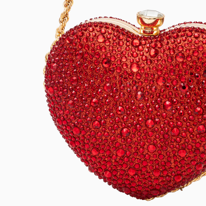 Venice Crystal Heart Crossbody Bag