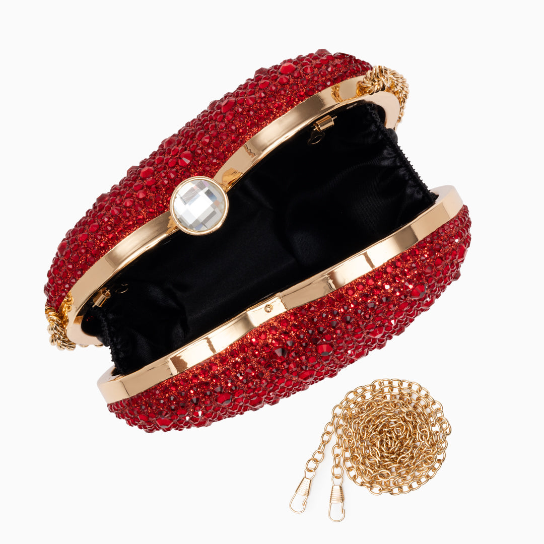 Venice Crystal Heart Crossbody Bag