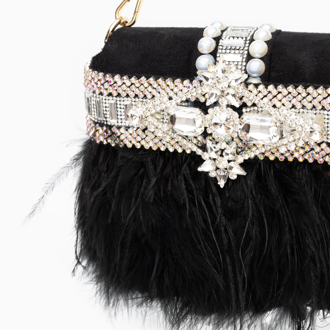 Lagos Feather Handbag