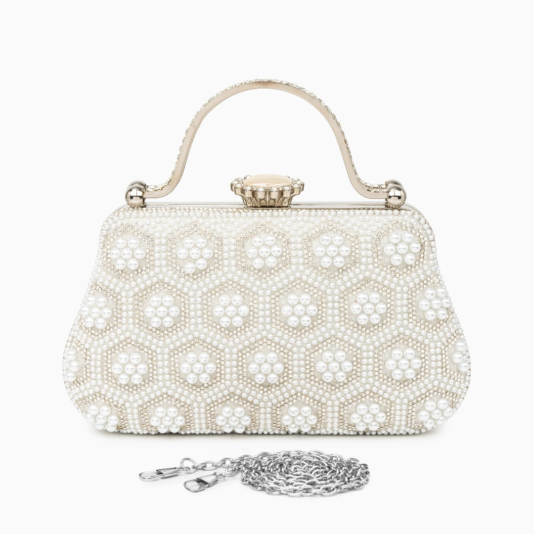 Bologna Pearl Clutch Bag