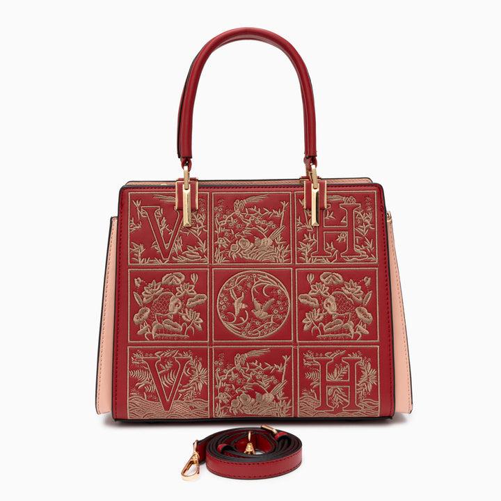 Rome Embroidery Medium Tote Bag