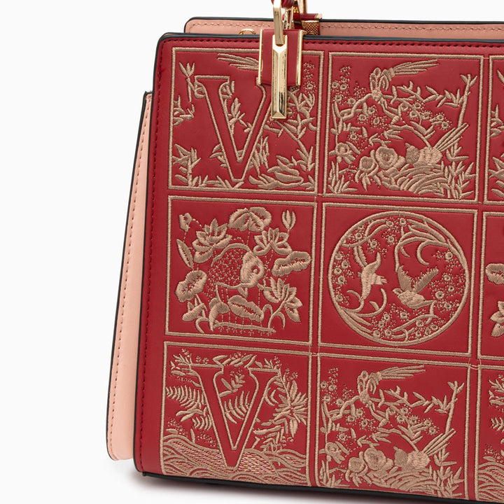 Rome Embroidery Medium Tote Bag