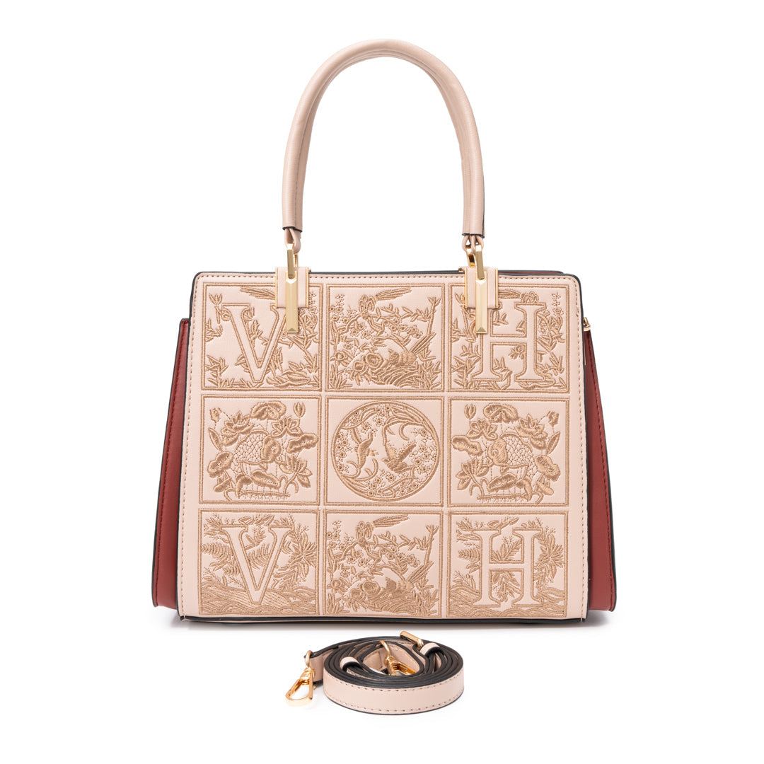 Rome Embroidery Medium Tote Bag