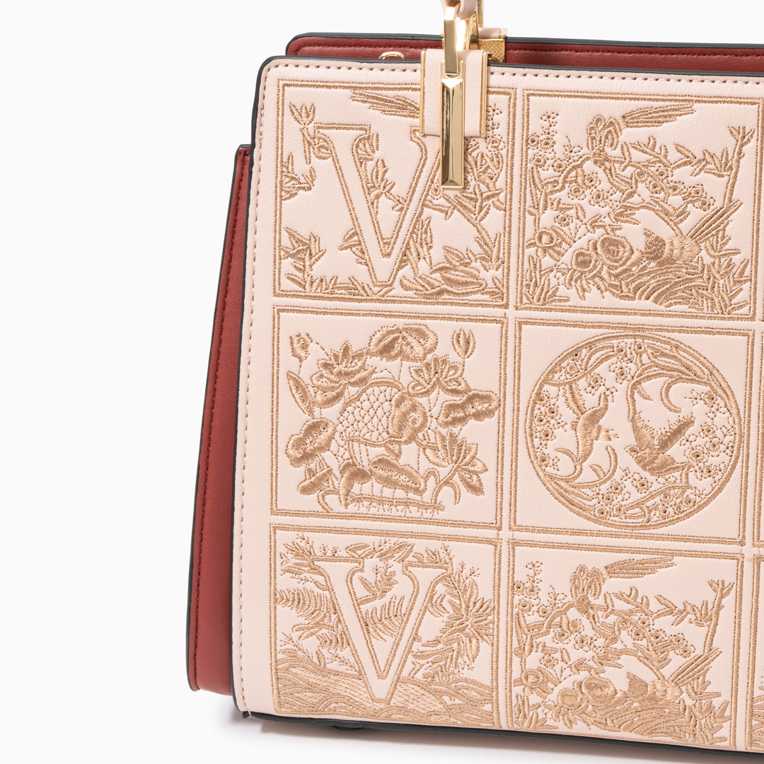 Rome Embroidery Medium Tote Bag