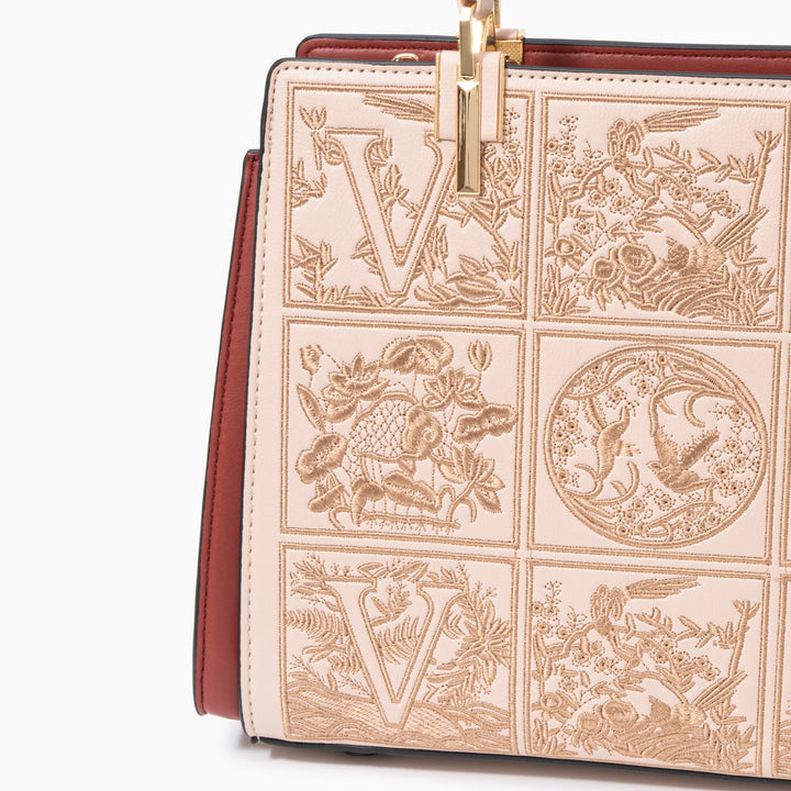 Rome Embroidery Medium Tote Bag