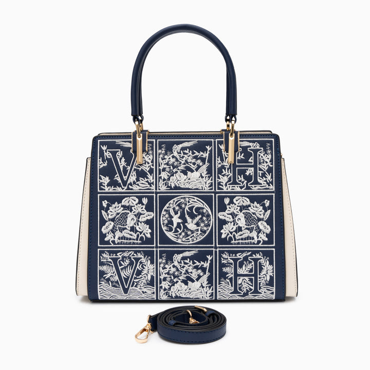 Rome Embroidery Medium Tote Bag