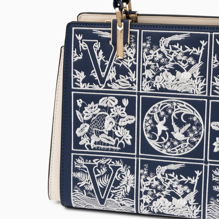 Rome Embroidery Medium Tote Bag