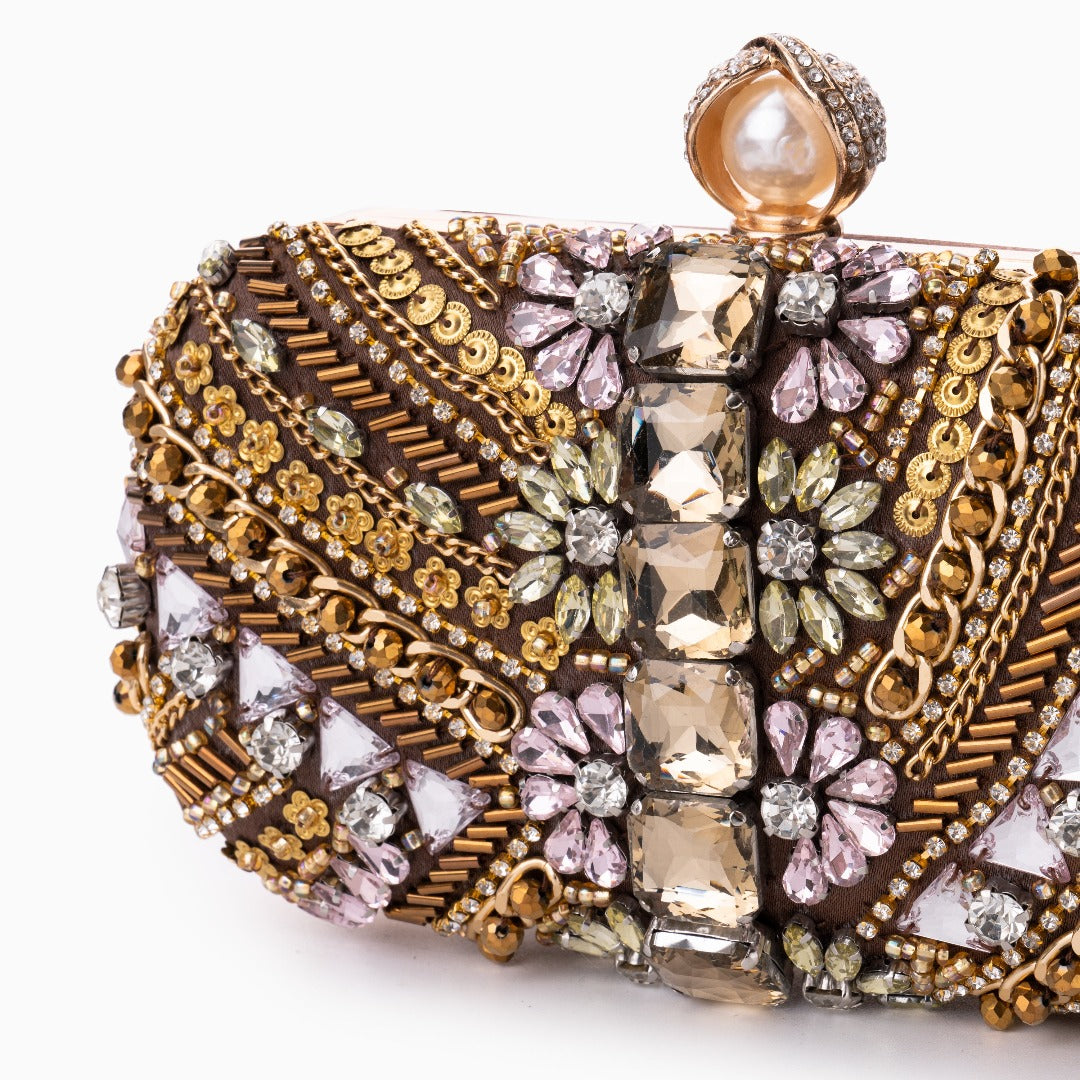 Pisa Beaded Embroidery Clutch Bag
