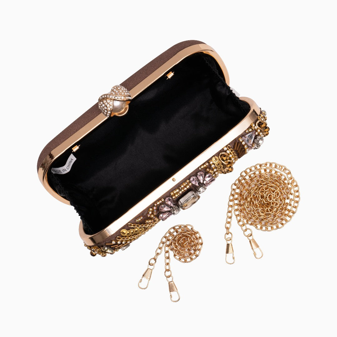 Pisa Beaded Embroidery Clutch Bag