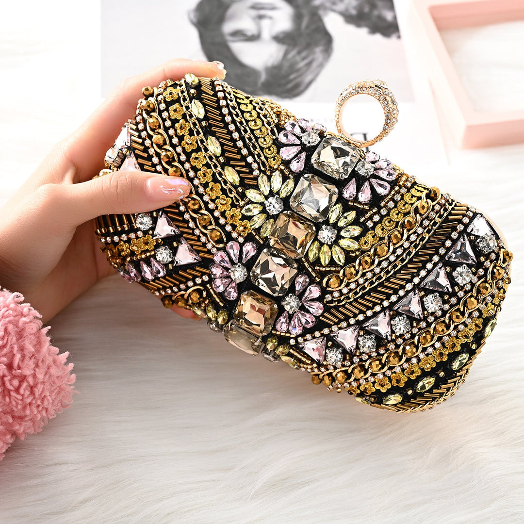 Pisa Beaded Embroidery Clutch Bag