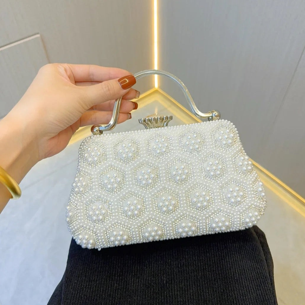 Bologna Pearl Clutch Bag