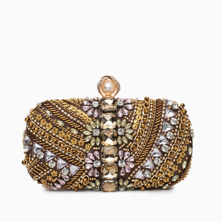 Pisa Beaded Embroidery Clutch Bag