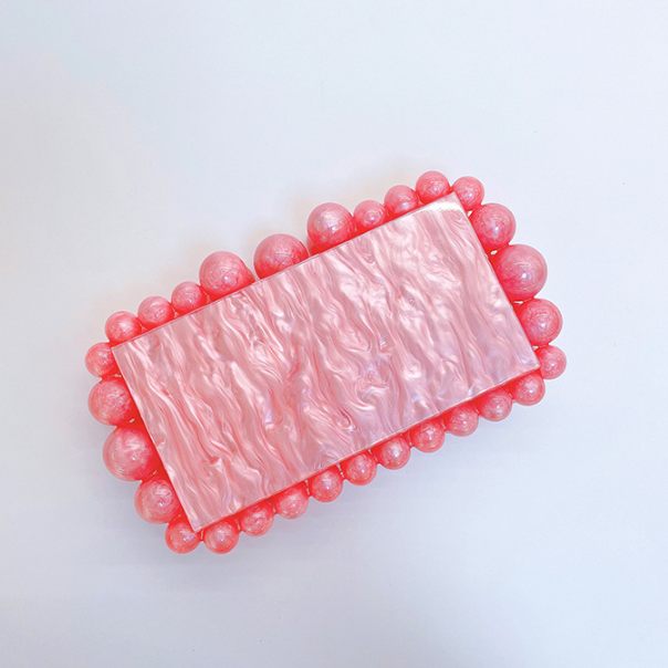 Genoa Acrylic Cloud Clutch Bag