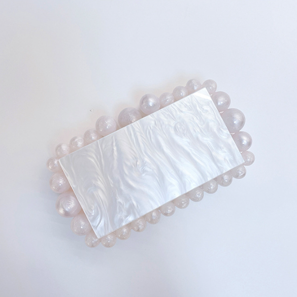 Genoa Acrylic Cloud Clutch Bag