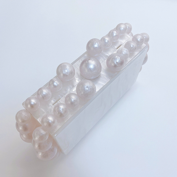 Genoa Acrylic Cloud Clutch Bag