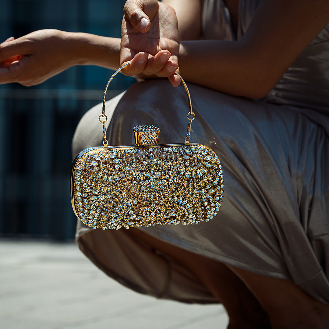 Santorini Flower Clutch Bag
