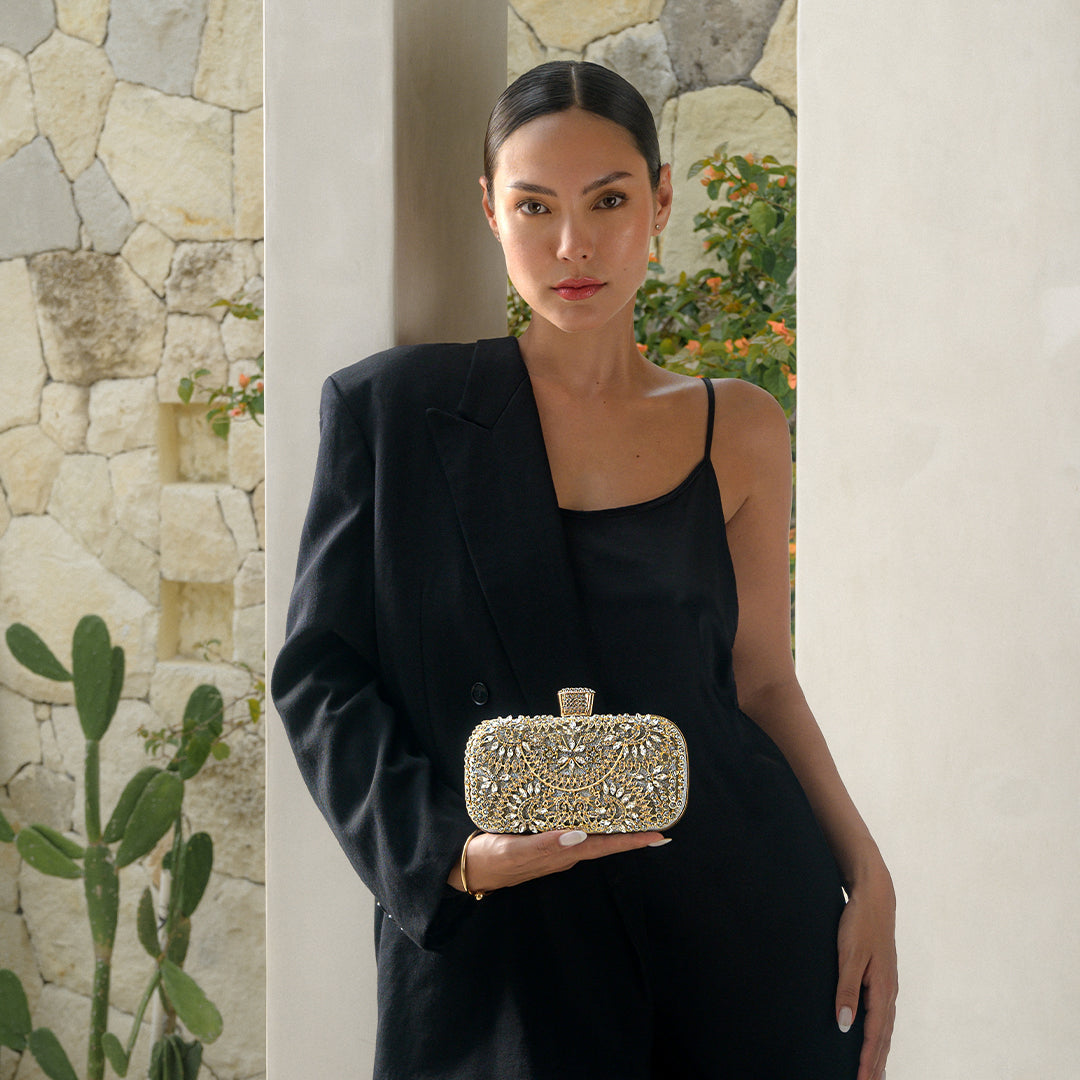 Santorini Flower Clutch Bag